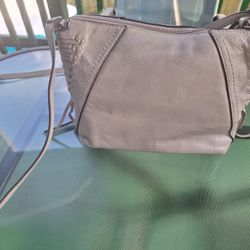 Vince Camuto Leather Crossbody Bag – Taupe Gray