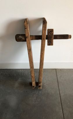 Antique wooden clamp - antique tools clamp BIG