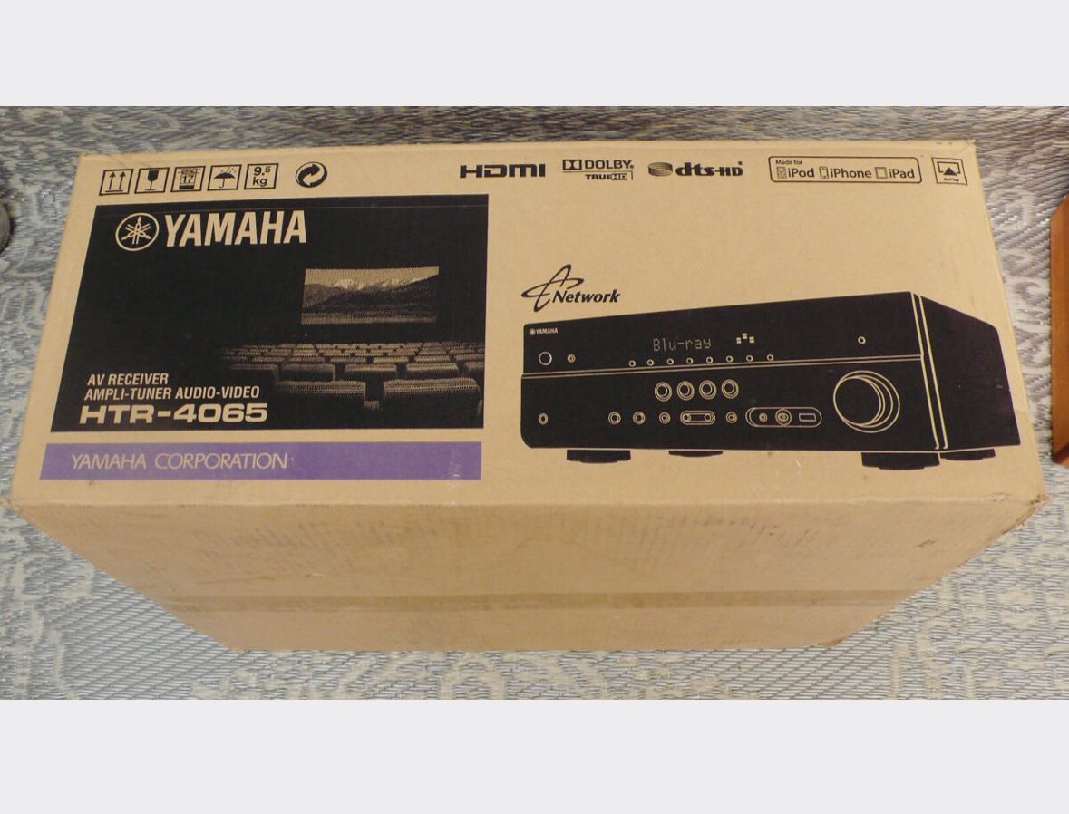 Yamaha HTR-4065 5.1 Channel AV Receiver - Dynamic Surround Sound, 4K Pass-Through, and Wireless Streaming