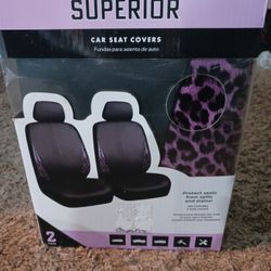 2 seat covers with headrest covers brand new didn't fit my car asking $30 cash must pick up Broadway and apache buckeye az color is black with purple 