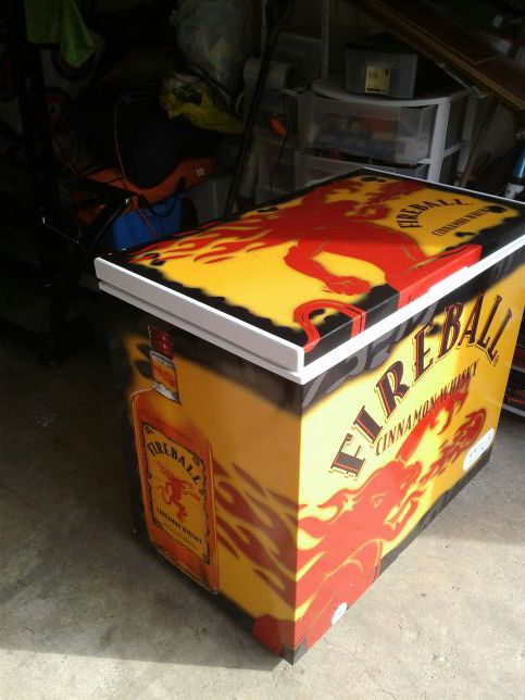 Fireball whiskey Magic Chef freezer