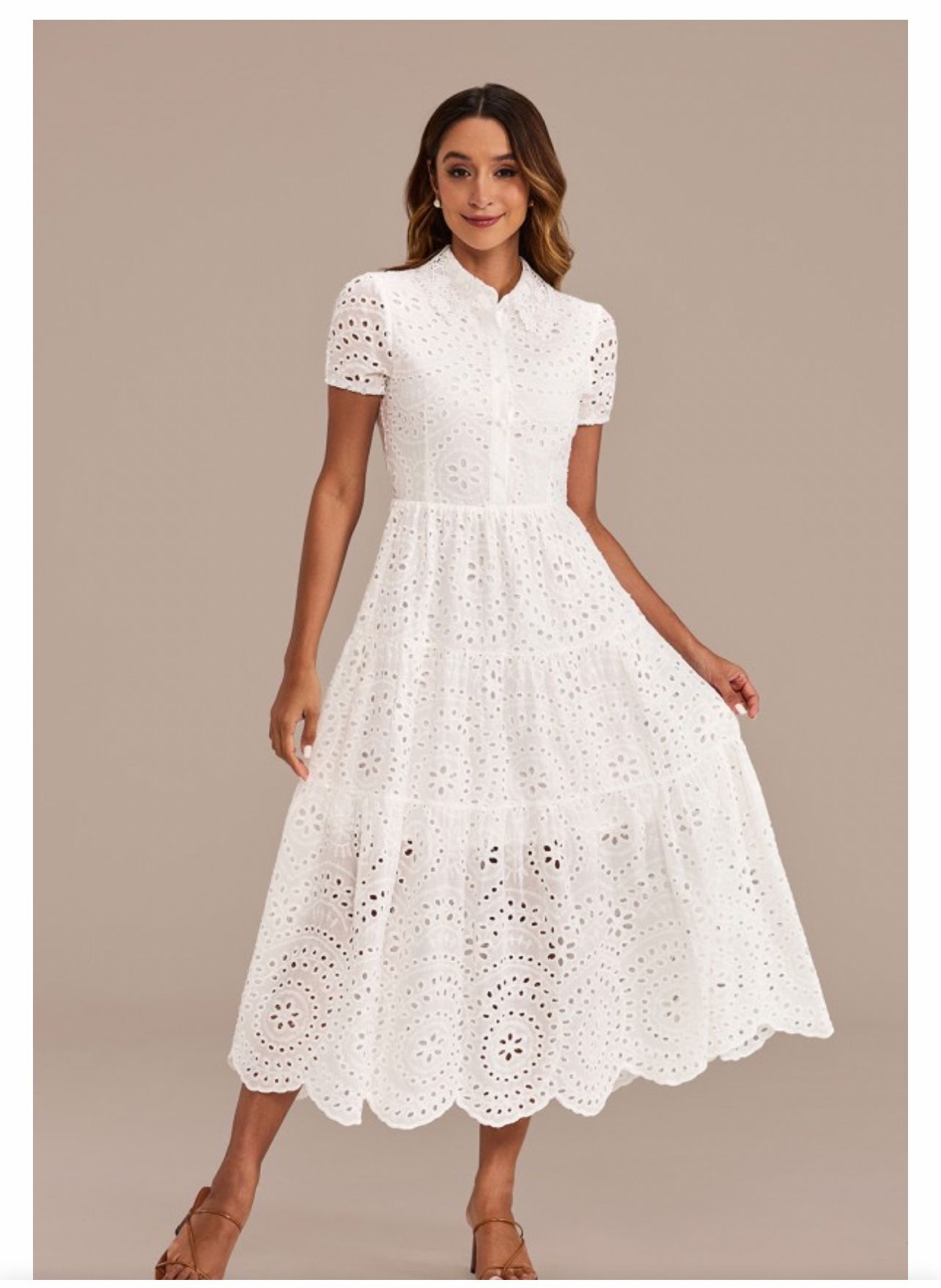 White Midi Dress S
