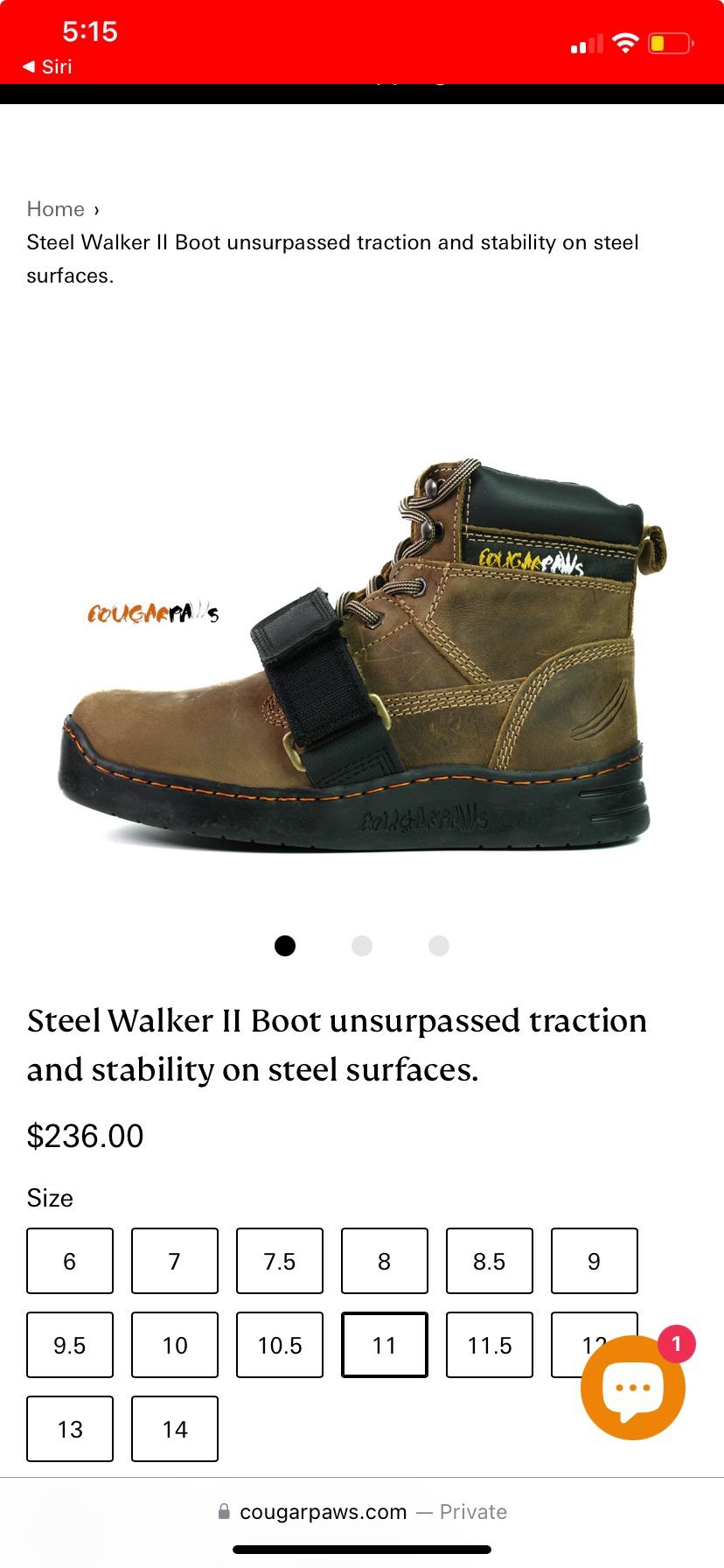 Cougar Paws Magnetic Roofing Boots
