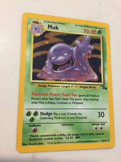 Rare Muk Holographic Pokemon Card