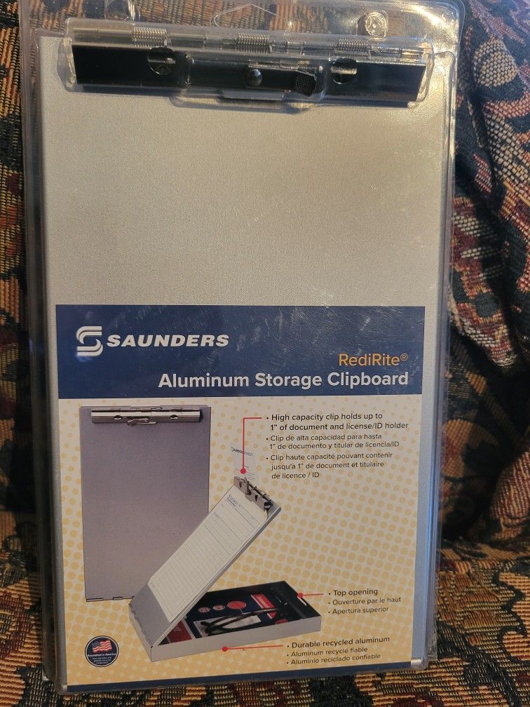 Saunders RediRite Aluminum Storage Clipboard 6"×10" In Size