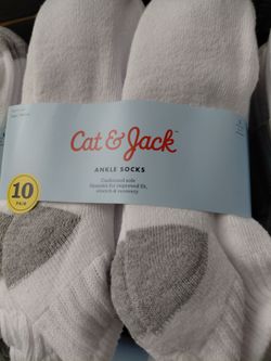 Kids Cat & Jack 10-Pair Ankle SocksSize: Large (fits shoe size 3–7)