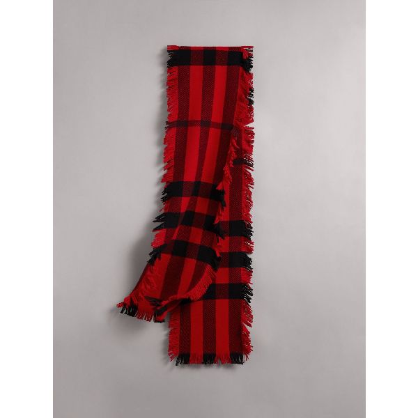 Burberry brand New Wool Scarf RED