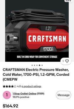 Craftsman electric pressure washer