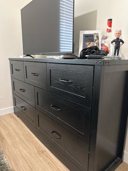 Black 7 drawer dresser