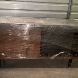 Mid-century Credenza with Open Shelving