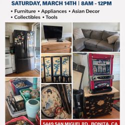 Estate Sale Saturday 8am–12pm | Furniture, Decor, Household Items | Everything Must Go 