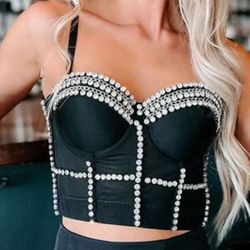 Crystal Rhinestone Tops