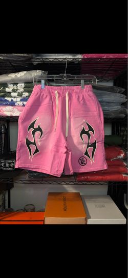 Hellstar flame shorts pink