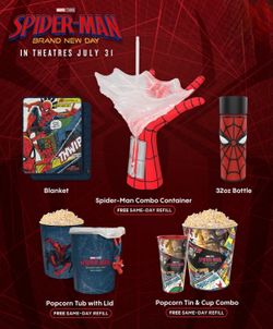 Spider-Man Brand New Day Snack & Cup Container PRESALE 7/31 Regal Theaters NEW