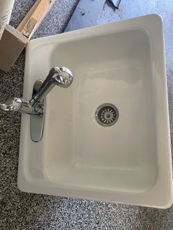 Sink with faucet