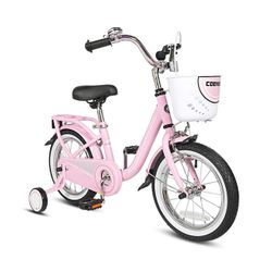 14in wheel Kid’s Bike Steel Frame with Training Wheels and Front Hand Brake