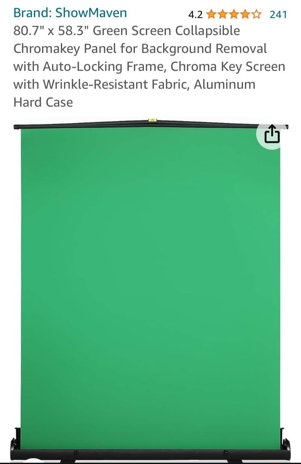 Green Screen 80.7” X 50.3