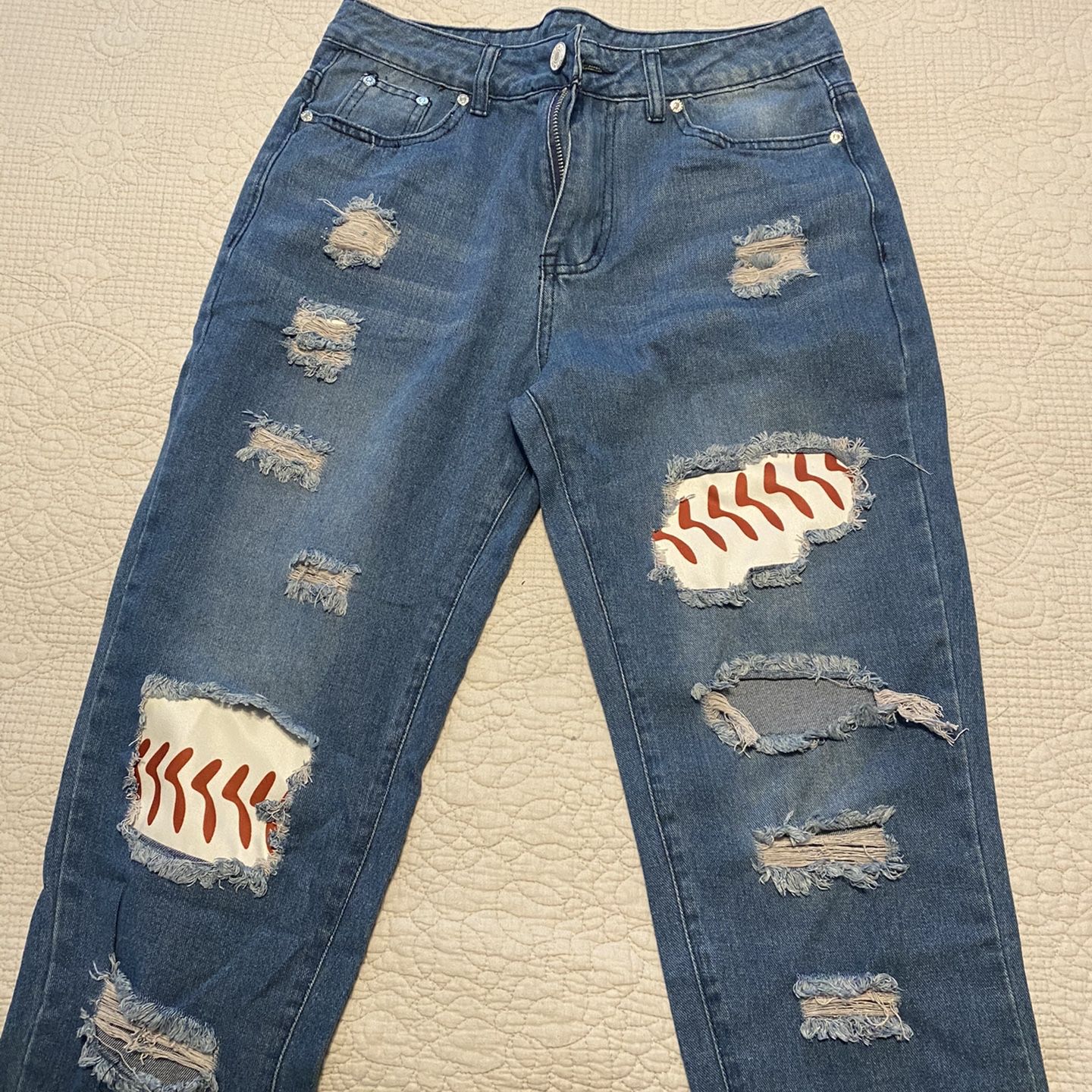 Woman’s Baseball Jeans- Medium / 8-10