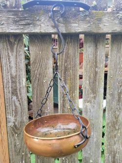 Vintage copper hanging pot