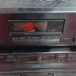 Onkyo Amplifier With 6 CD Double Cassette Tuner(All Working