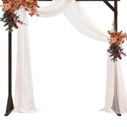 New-Fomcet 7.2FT Wooden Wedding Arch Stand Square Wood Arch Wedding Arbor for Ceremony Party Proposal Scene Garden Beach Forest Rustic Boho Decoration