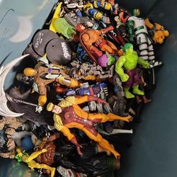 Action Figure Lot Of 51 Transformers Marvel DC TMNT Spawn G.I. Joe & Others