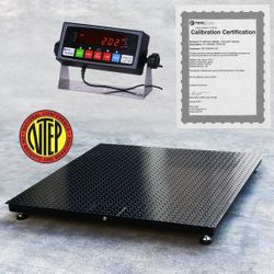 48"x48" NTEP Floor Scale 5000 lb Heavy Duty Pallet Scale 4x4 with Cal Cert.