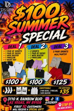 $100 SUMMER SPECIAL