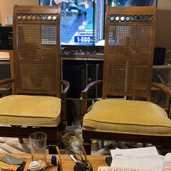 2 Handmade Vintage Dinner  Chairs  