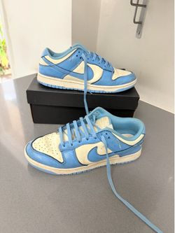 Nike Dunk Low University Blue White Lace Up Athletic Sneakers Men size 10