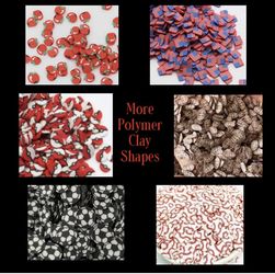 Glitter Shapes & Polymer Clay Apple, Teacher, American Flags. Baseball, Football, Poke all, 