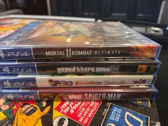 Sealed PS4 Games - GTA5, MK11, Spiro Trilogy, Spiderman