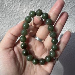 10mm Natural Hetian Jade Seed Material Bracelet Jasper