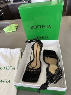 Bottega Veneta Stretch Lace-Up Sandal Black Size 41