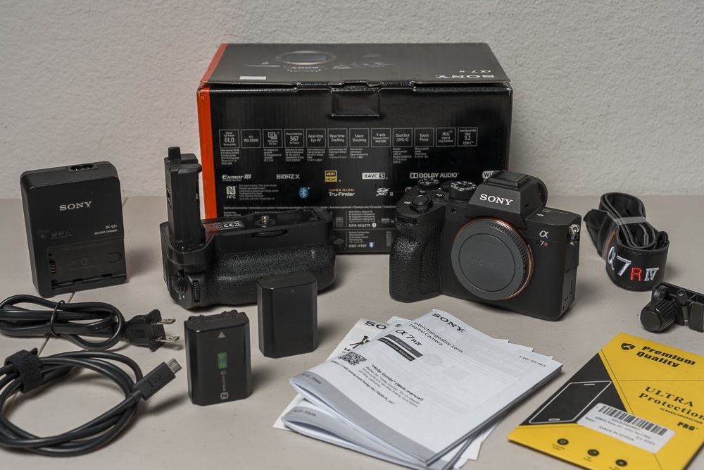 Sony a7rIV 61 Megapixel Mirrorless Camera (ILCE7RM4) w/ Battery Grip & Extras