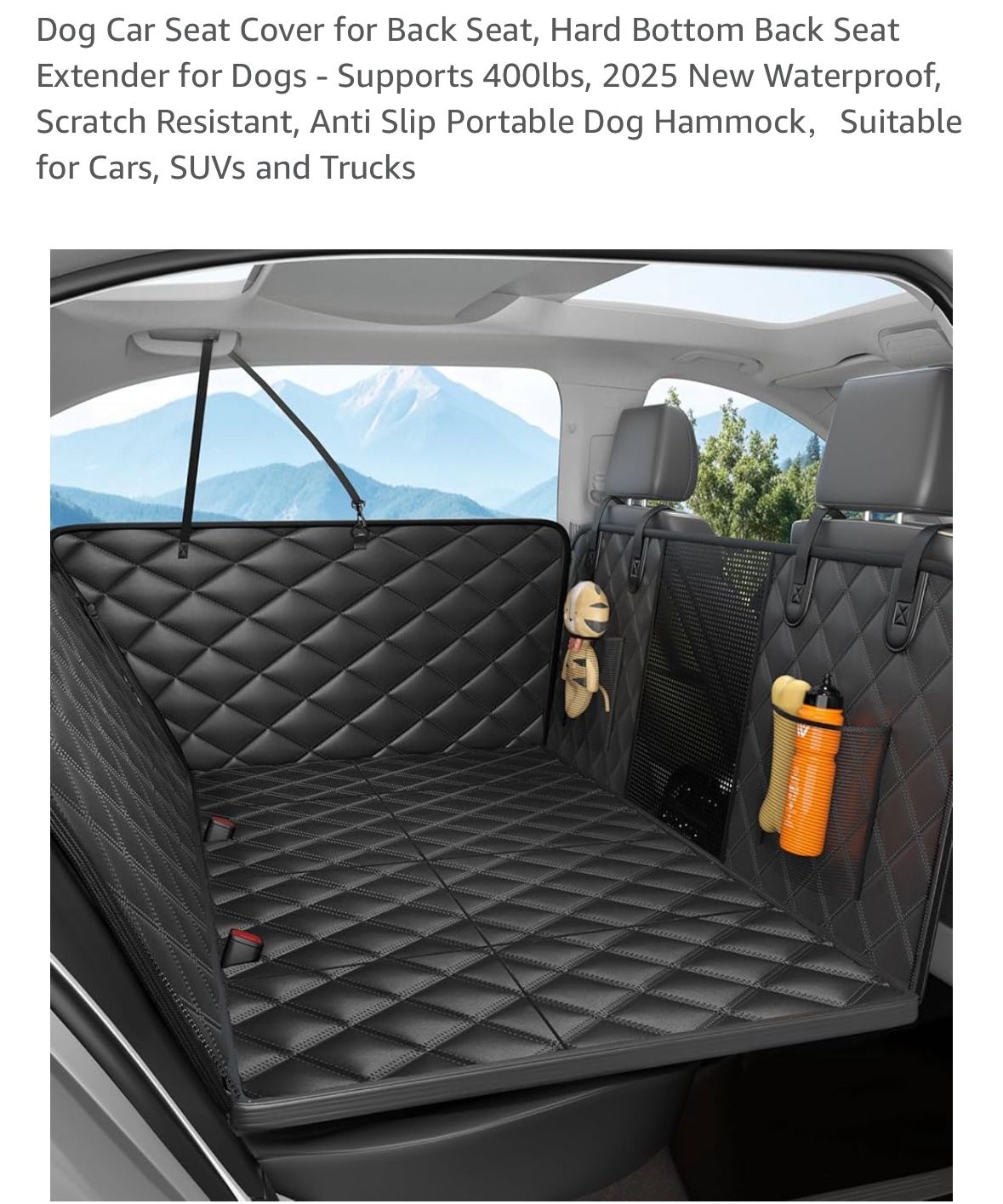 Dog Car Seat Cover for Back Seat,
