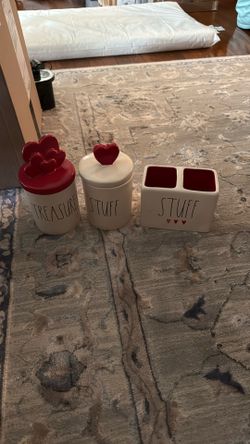 (3) Pieces Rae Dunn Container All (3) For $15 