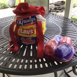 Vintage 1985 Frito-Lay O'Gradys, Lays, Ruffles Cooler Picnic Backpack Beach Bag 