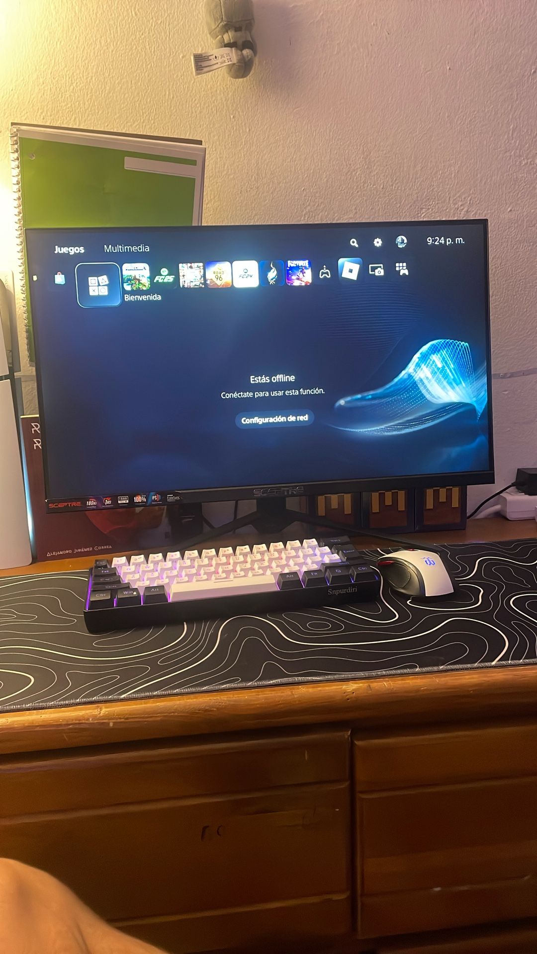 Keyboard and Mouse and Monitor