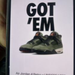 Jordan 4 Undefeated 2025 Size 9