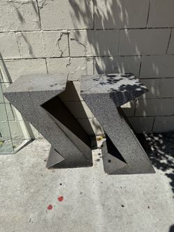 FAUX CONCRETE FIBERBOARD SIDE TABLES