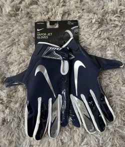 Nike Vapor Jet Football Gloves in Navy/White size XXL