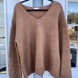 Z Supply Modern V-Neck Sweater, Size L (12-14)