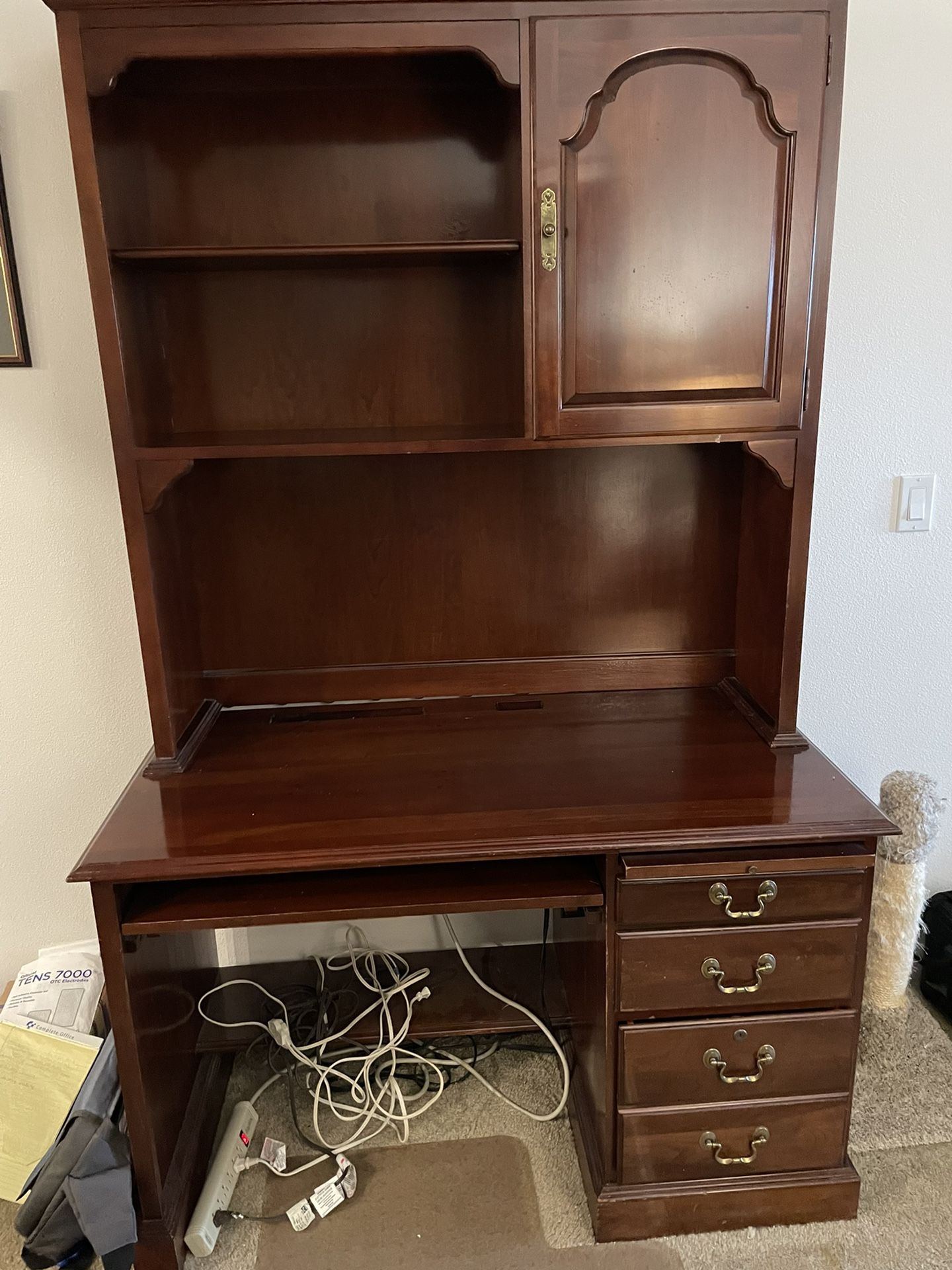 Ethan Allen Hutch And Computer Desk