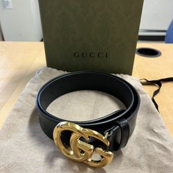 GUCCI Calfskin Double G Belt 