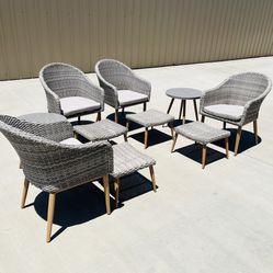 Brand New 10pc Grey Wicker Patio Set 