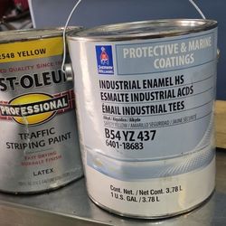 RUSTOLEUM 2548 YELLOW & SHERWIN WILLIAMS SAFETY YELLOW