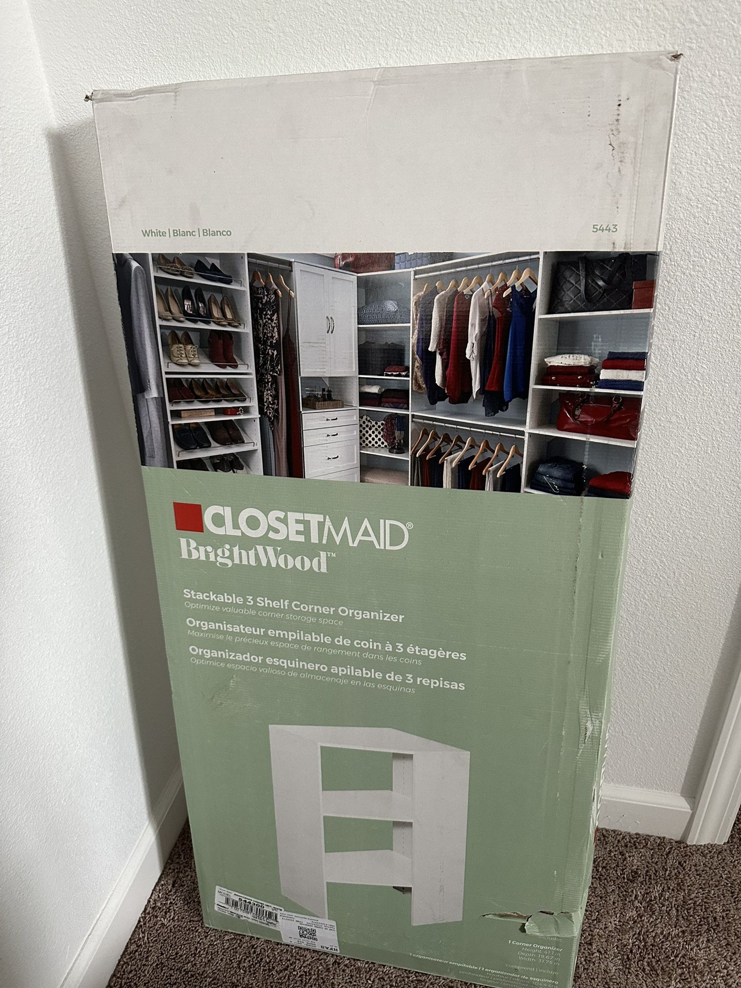 White ClosetMaid BrightWood Closet