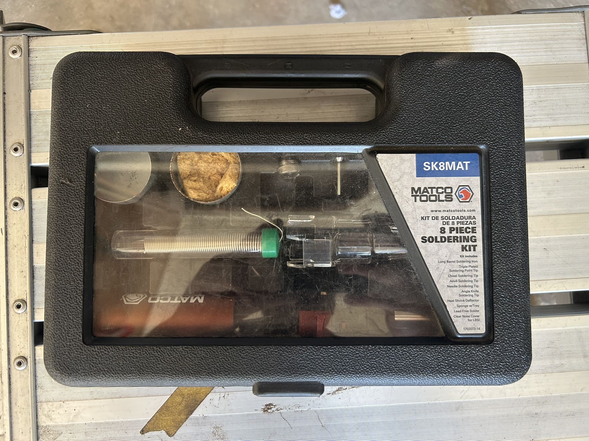 Matco Tools SK8MAT - 8 Pc Butane Soldering Kit With Long Barrel Soldering Iron