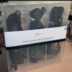 Kitchen Utensils  With Tray Organizer 